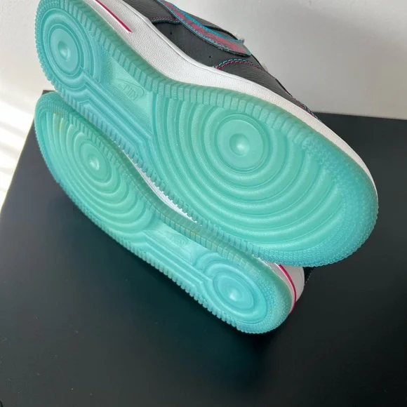 Nike Air Force 1 LV8 “Miami Nights” (GS) | Black Teal Pink | 4.5Y - Picture 9 of 12